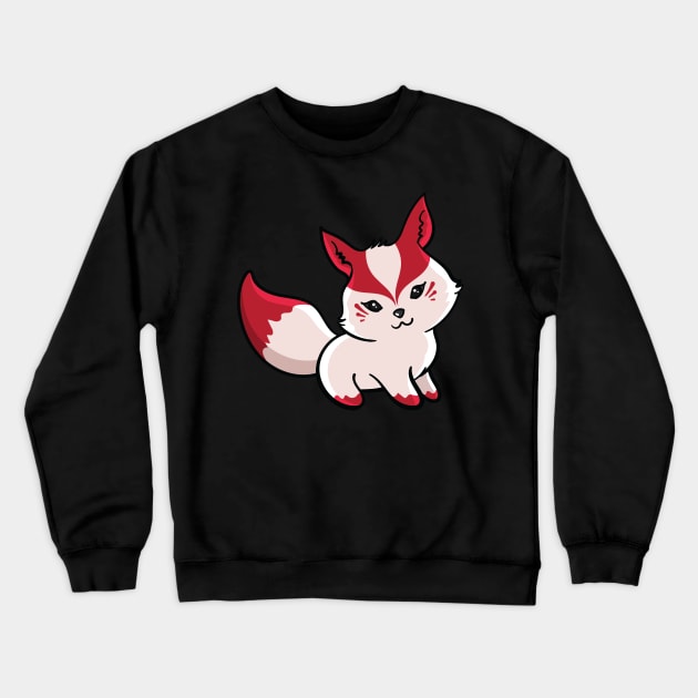 Cute Kawaii Kitsune Fox Crewneck Sweatshirt by KawaiiAttack